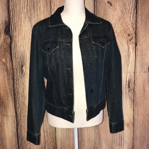 GAP DARK BLUE DENIM JACKET Small - Picture 3 of 8